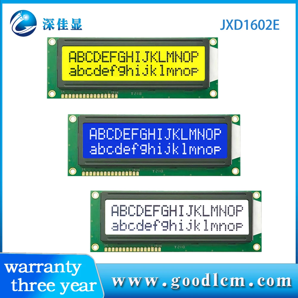 1602Lcd display16x2 lcd module 16X02Large character LCD Splc780d controller FSTN black and white  or STN Yellow or STN Blue
