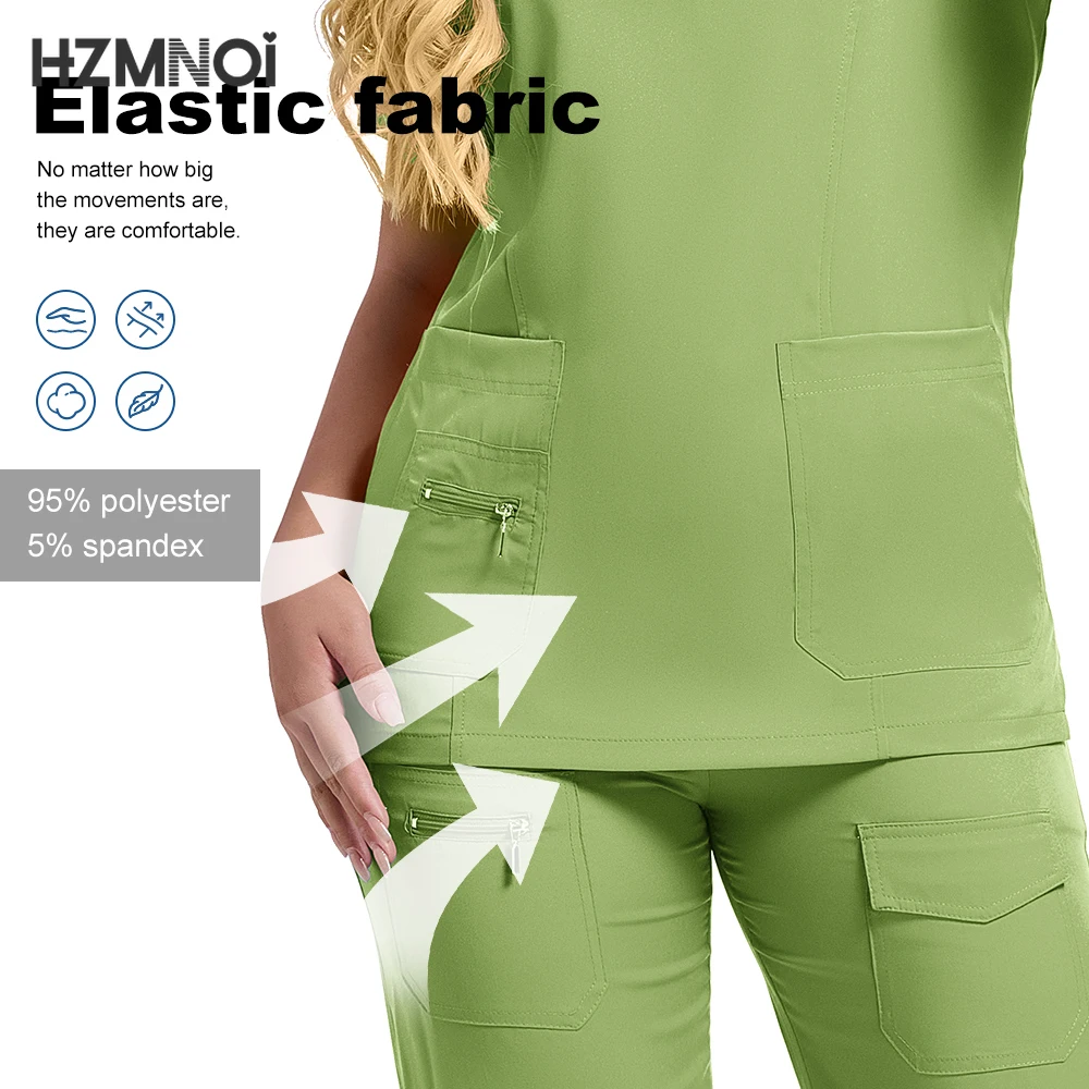 جديد صالون تجميل الأسنان ملابس العمل زي المستشفى ممرضة عمال الصيدلة فرك دعوى موحدة أعلى + السراويل الدعك الطبية مجموعات