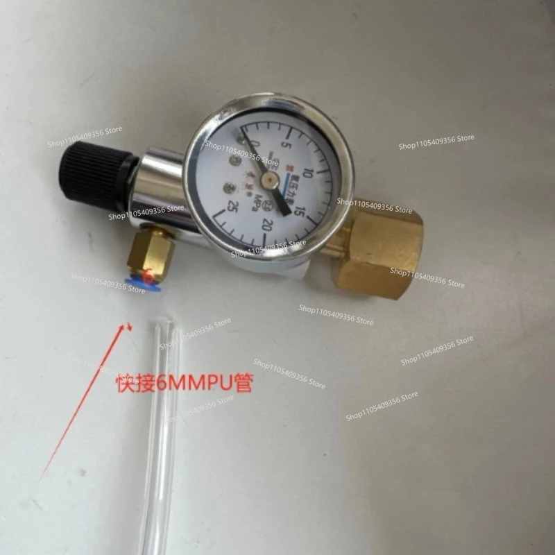 For Cylinder Single Meter Pressure Reducer 1L-4L 10L Liter Oxygen Cylinder Single Valve Switch Gauge Pressure Reducing Valve
