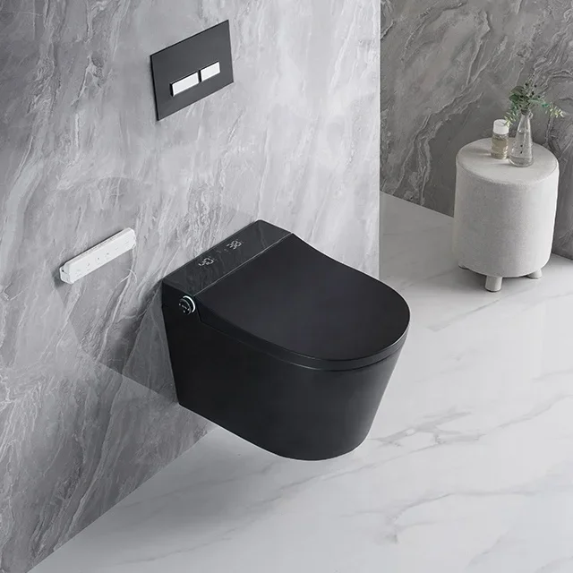 Wall Hung Smart Toilet Matt Black Color Factory Price