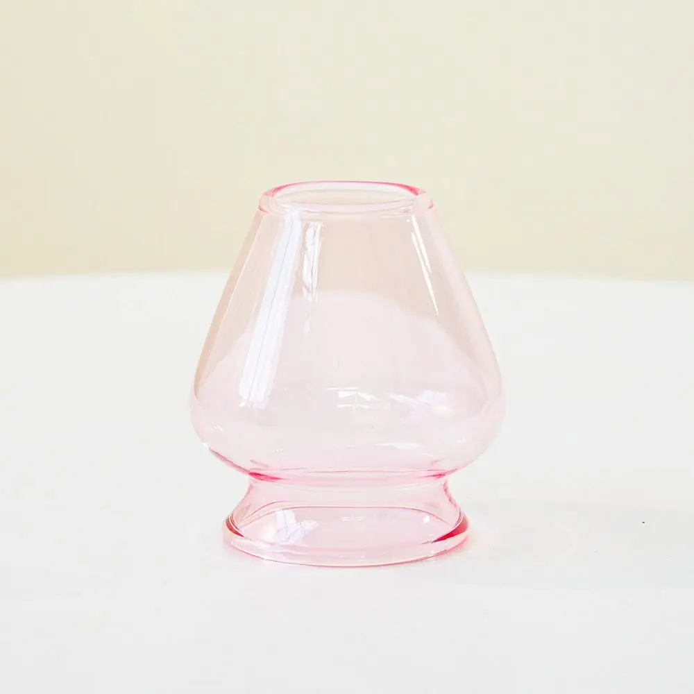 وعاء ماتشا زجاجي جديد مع فوهة صب طقم شاي ياباني أوعية شاي وردية قابلة لإعادة الاستخدام لمحبي الشاي #4