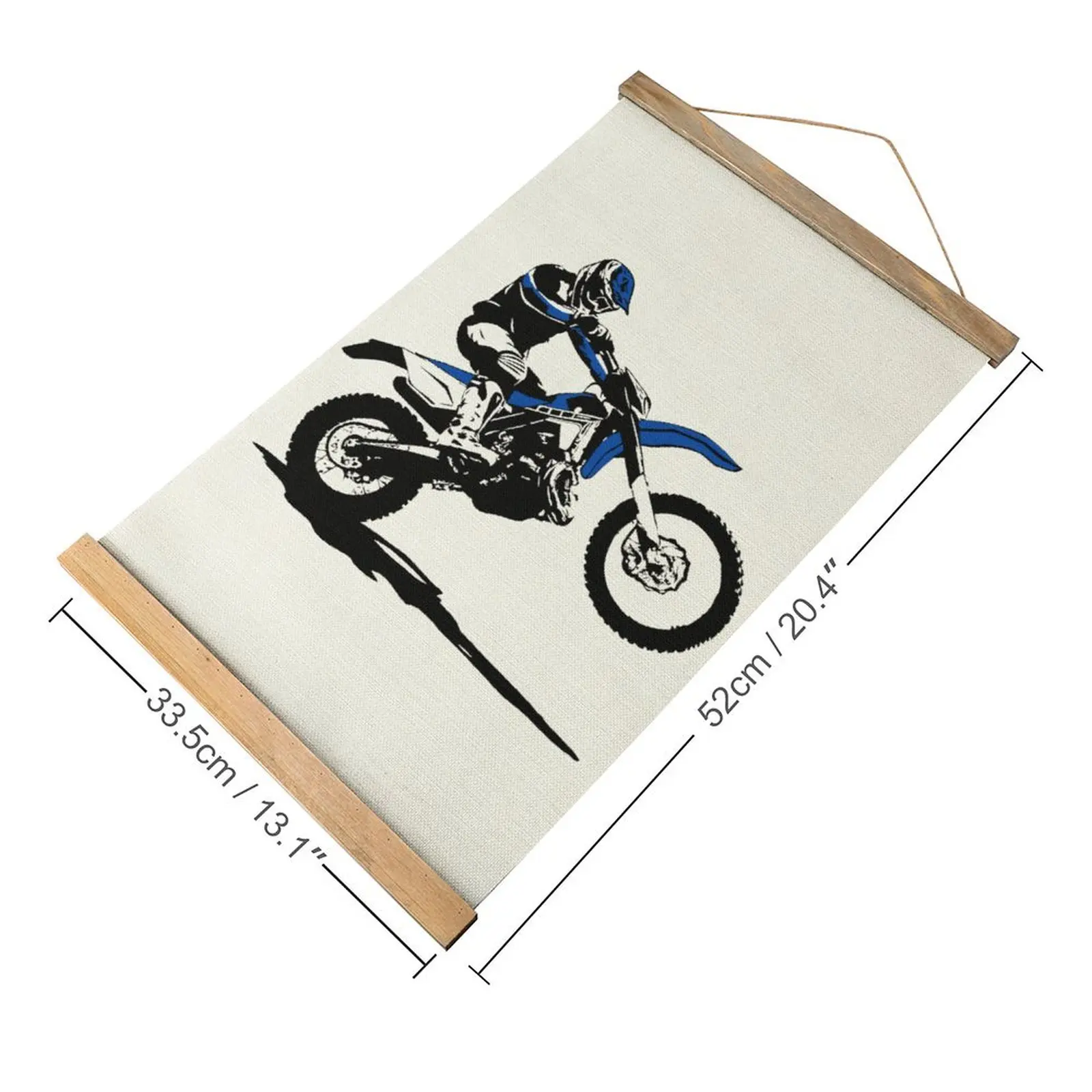 Graphic Vintage Enduro Offroad Biker Long Sleeve For Sale Canvas Hanging Picture Craft Decoration Funny Joke Bar   Picture Style