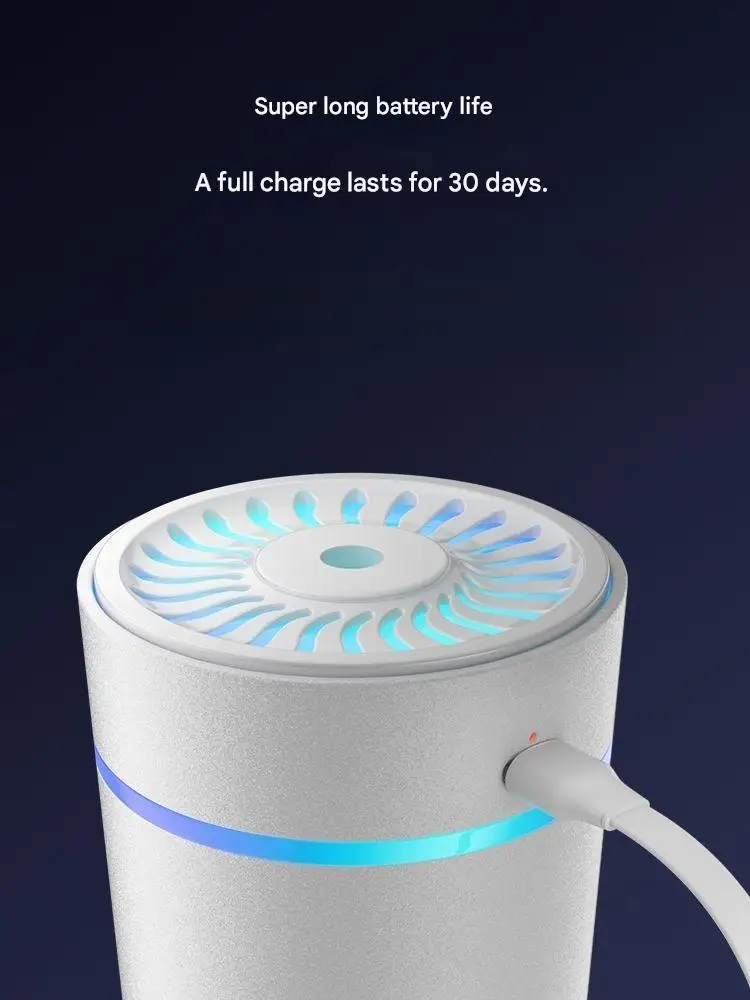 Car Humidifier Ambient Light Aromatherapy Type-C Rechargeable Automatic Misting Ambient Light Car Air Purifier Car-Interior