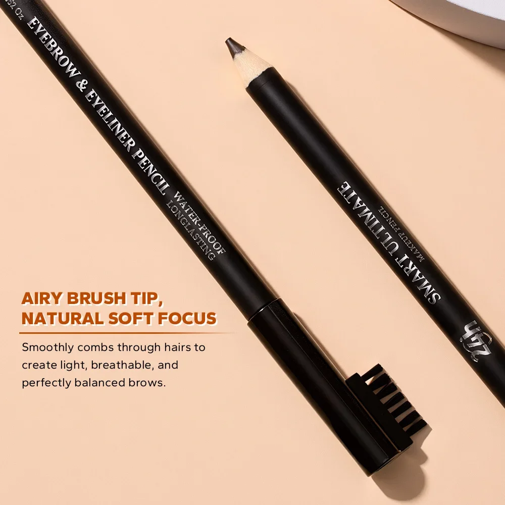 3 ألوان قلم الحواجب المقاوم للماء مع فرشاة نغمات بنية طبيعية مقاوم للماء قلم الحواجب الطبيعي قلم الحواجب طويل الأمد