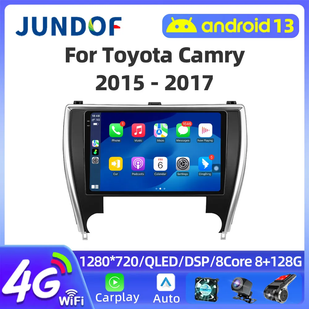 Android 13 Auto Car Radio For Toyota Camry 2012-2017 US Version Multimedia Video Player Navigation GPS 2 Din Carplay RDS