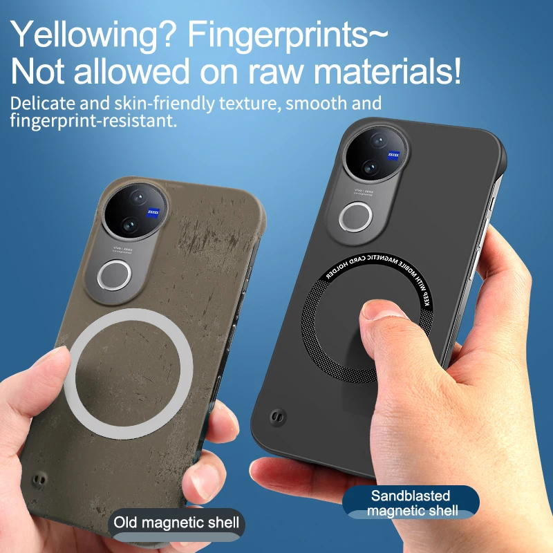 No Border Phone Case for VIVO V50 Lite V50E T4R V50Lite 5G Fundas Thin Magnetic Wireless Charging Hard Original Back Cover Shell view 3