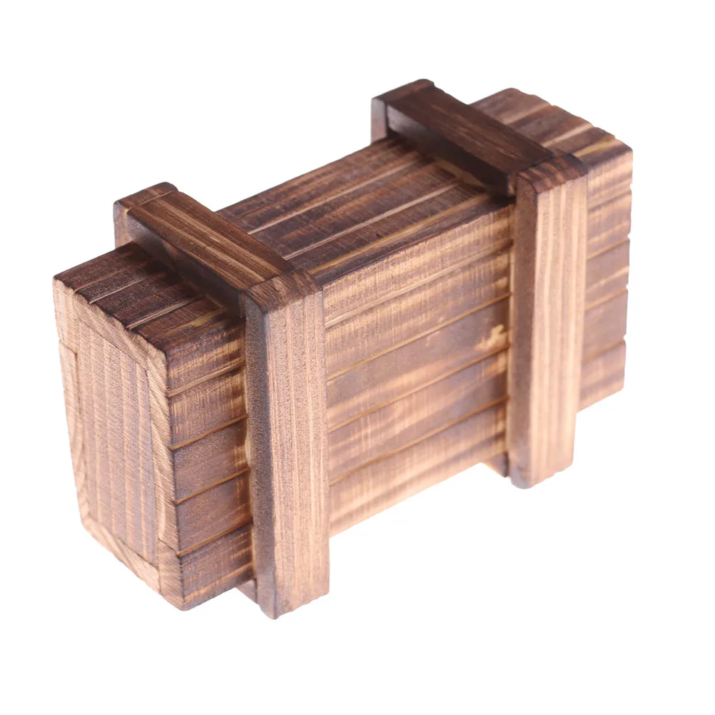 Scatola di Puzzle in legno con scomparto magico con cassetto segreto rompicapo regalo per bambini