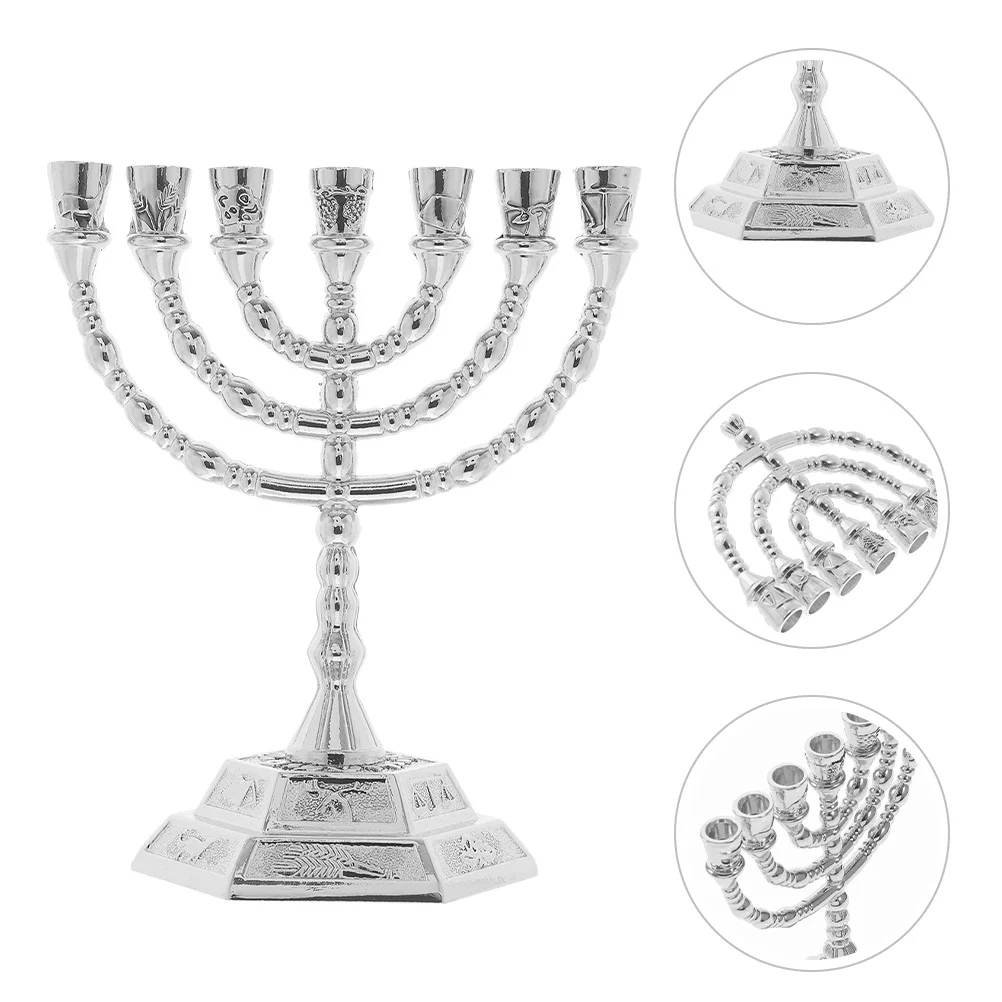 

7 Branch Zinc Alloy Holder Modern Taper Candlestick for Dining Table Centerpiece Wedding Home Decor Living Room