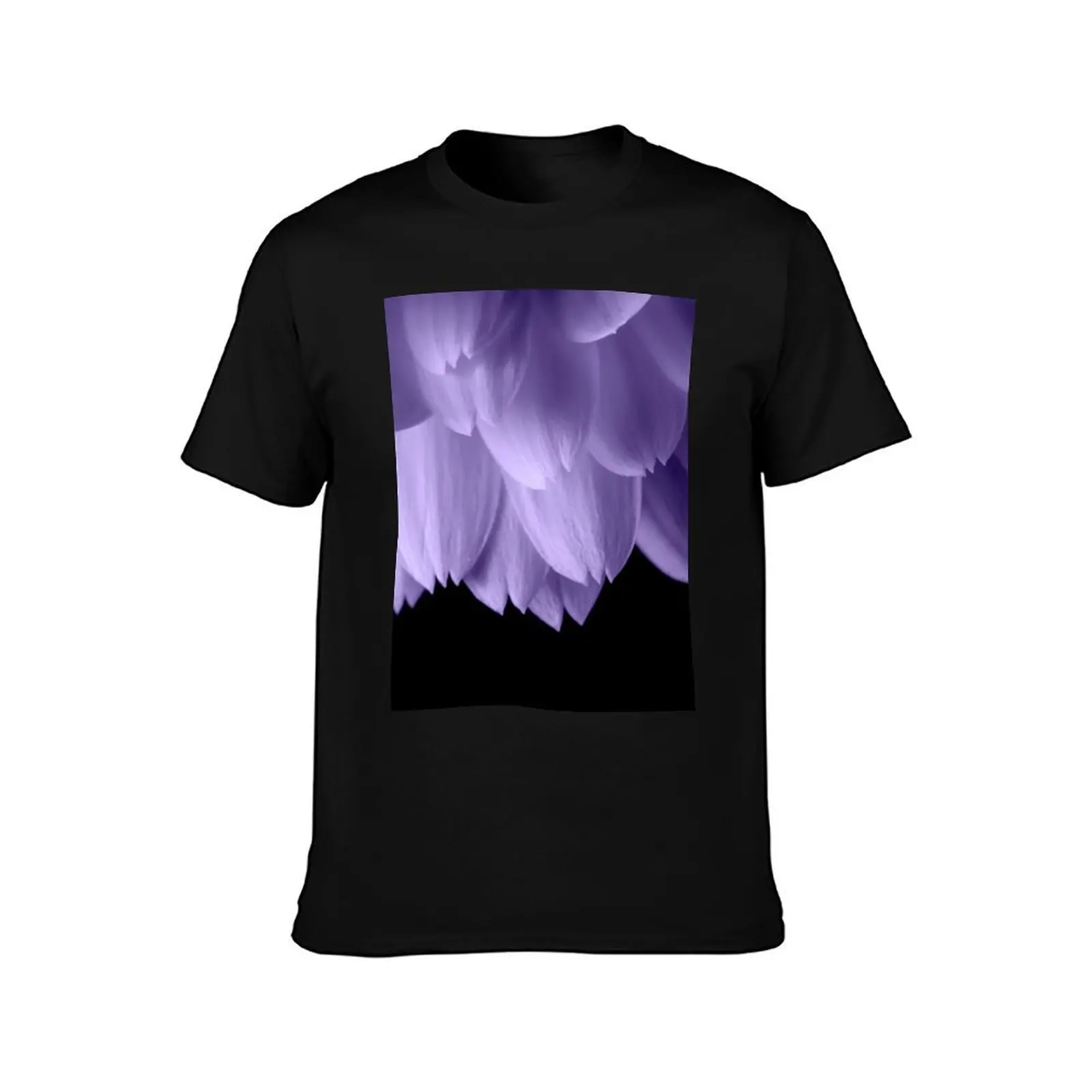 Ultra violet purple flower petals black T-Shirt blanks graphics shirts graphic mens t shirt