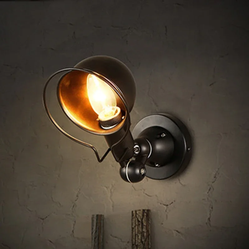 LED Wall Lamp Loft Retro Adjustable Wall Lights to Restaurant Bar Home Decors Lighting Fixtures Bedroom Bedroom Reading Lamps