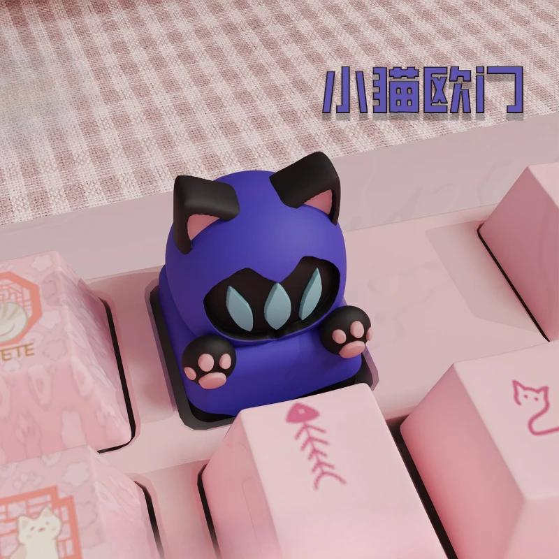 Valorant Cute OMEN Keycaps Resin SA Profile Artisan Key Caps DIY Handmade Gaming Mechanical Keyboard Caps Custom Boy/girl Gifts