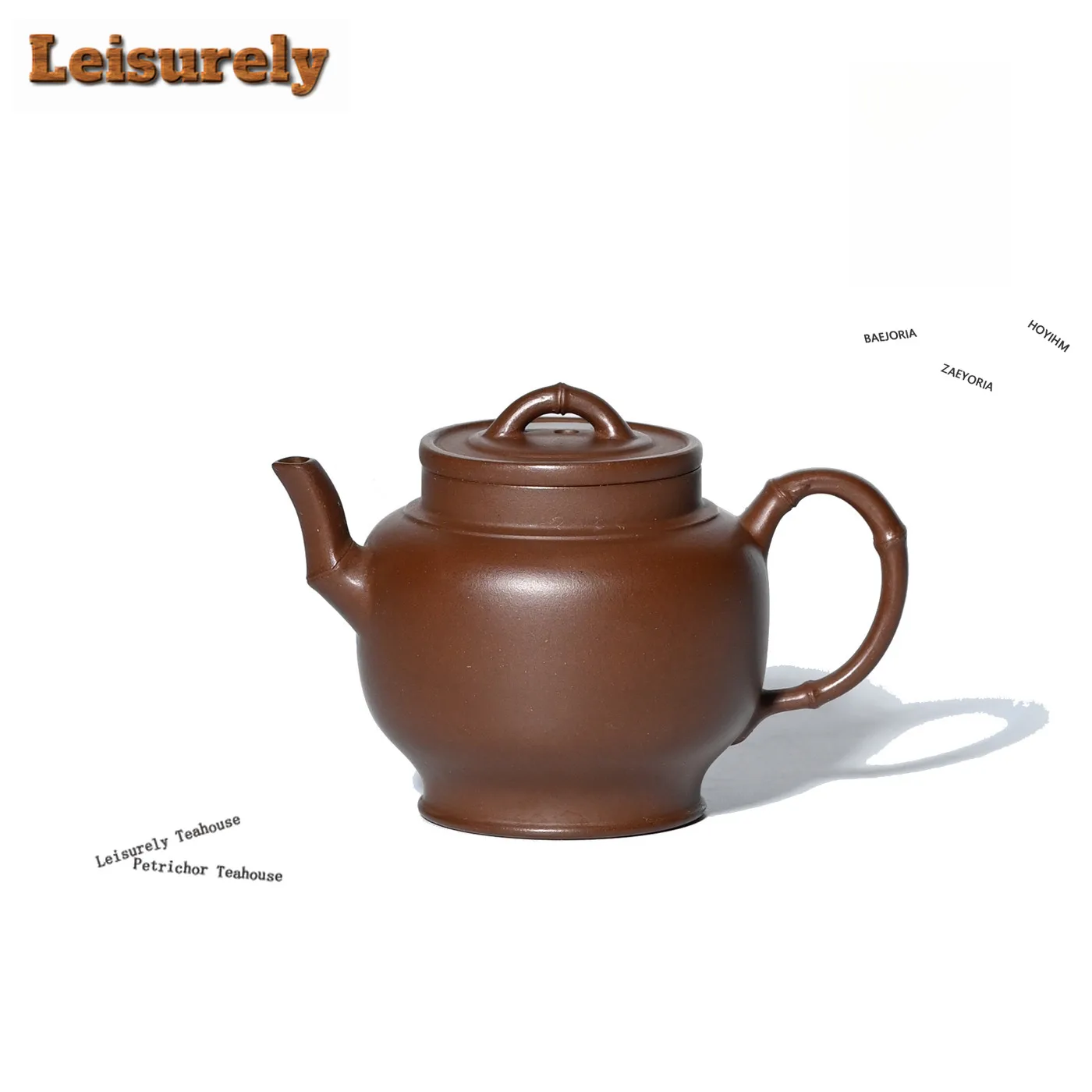 HOYIHM 100ml Luxury Yixing Purple Clay Teapots Handmade Bamboo Section Palace Lantern Pot Raw Ore Mud Kettle Zisha Tea Set Gifts