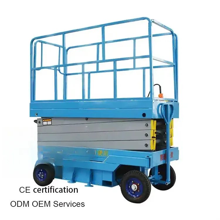 JUELI 10m 12m 14m 18m 300Kg 1T 2T capacidad de trabajo aéreo tijera móvil eléctrica mesas elevadoras hidráulicas plataforma móvil Manlift