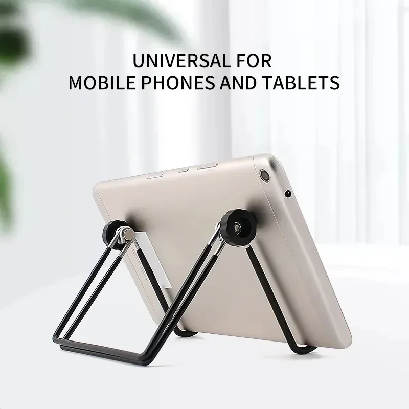 Tragbarer Metall-Tablet-Ständer, faltbarer Schreibtisch, flexibler Telefonständer für IPad, IPhone, Samsung, Huawei, universelle Arbeit, Zuhause, Reisen – Detail 4