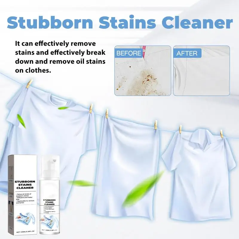 Stain Remover 100ml Down Jacket Dry Cleaner At-Home Dry Cleaner Starter Kit Rinse-Free Agent For Jackets Garments Shoes Sofas