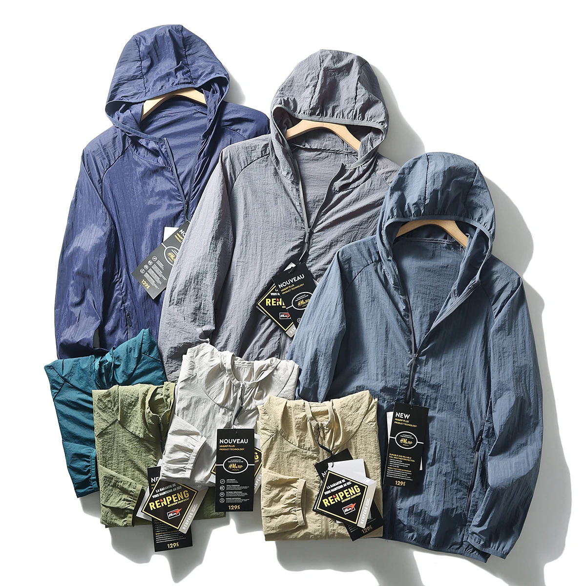 

Легкая дышащая тихосущая уличная повседневная солнцезащитная одежда Jaet, мужская весенне-летняя кожаная одежда, модная однотонная одежда для хранения