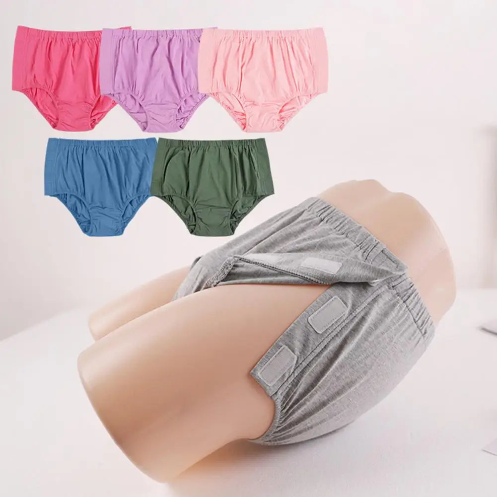 

Elderly Briefs Mid-Rise Elastic Waist Lightweight Nursing Briefs Fasten Tape Patients Elderly Briefs for Inconvenient Mobility