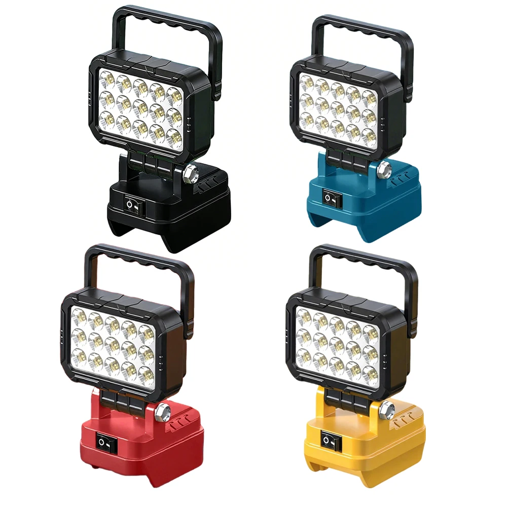 For Dewalt/Makita/Milwaukee Battery Portable LED Work Light With USB Port 3'' Flashlight Flood Lights Cordless Outdoor Tool Lamp image 2