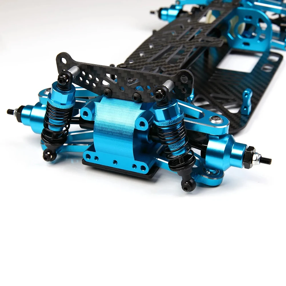 Aluminiowy element do modernizacji podwozia z ramą węglową do samochodu RC 1:10 TT01 Tamiya 1/10