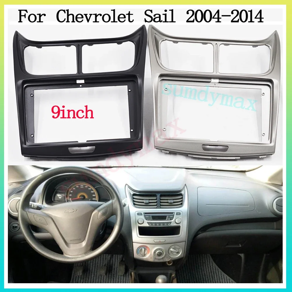 

2 Din Car Radio Fascia Panel Frame For Chevrolet Sail 2004-2014 Android DVD Stereo Mounting Dash Installation Bezel Trim Kit