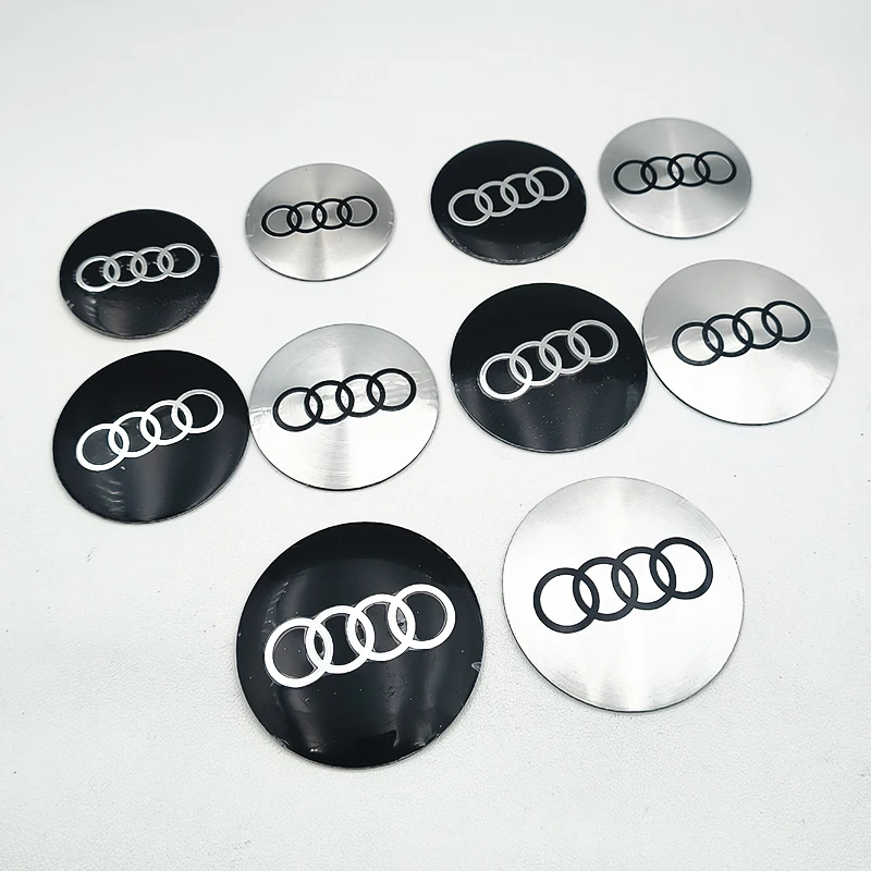 4pcs 56mm 60mm 65mm 70mm 75mm Logo Audi Emblem Sticker Car Badge For Audi A1 A3 A4 A5 A6 Q2 Q5 Q7 Q3 S3 S4 S5 S6 TT Accrssorie