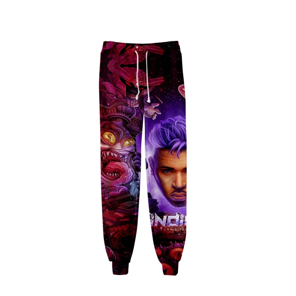 Breezy Chris Brown Sweat Pants 3D Joggers Pants Trousers Men/Women High Street Hip Hop Pantalon Homme Sweatpants