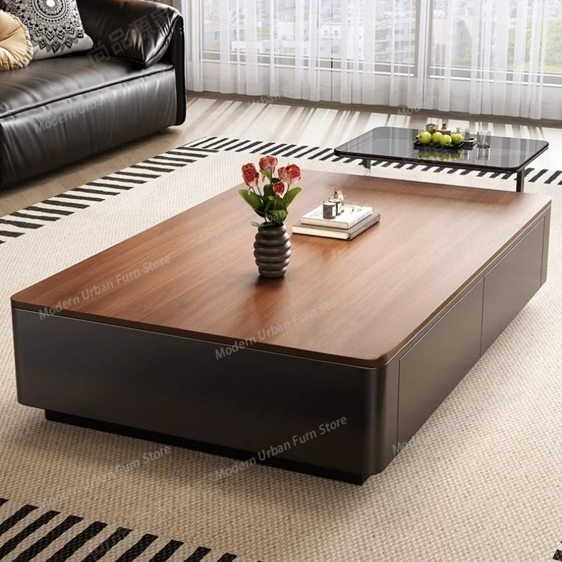 

Antique Center Wood Simple Glass Side Table Minimalist Designer Mesa Auxiliar Living Room Furniture Storage Modern Coffee Table