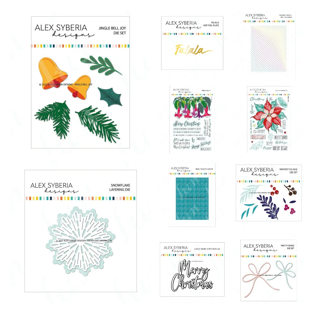Stripes Hot Foil Plates and Dies Christmas Bells Sentiments Clear Stamps Layering Stencils DIY Albums Scrapbooking Decoration