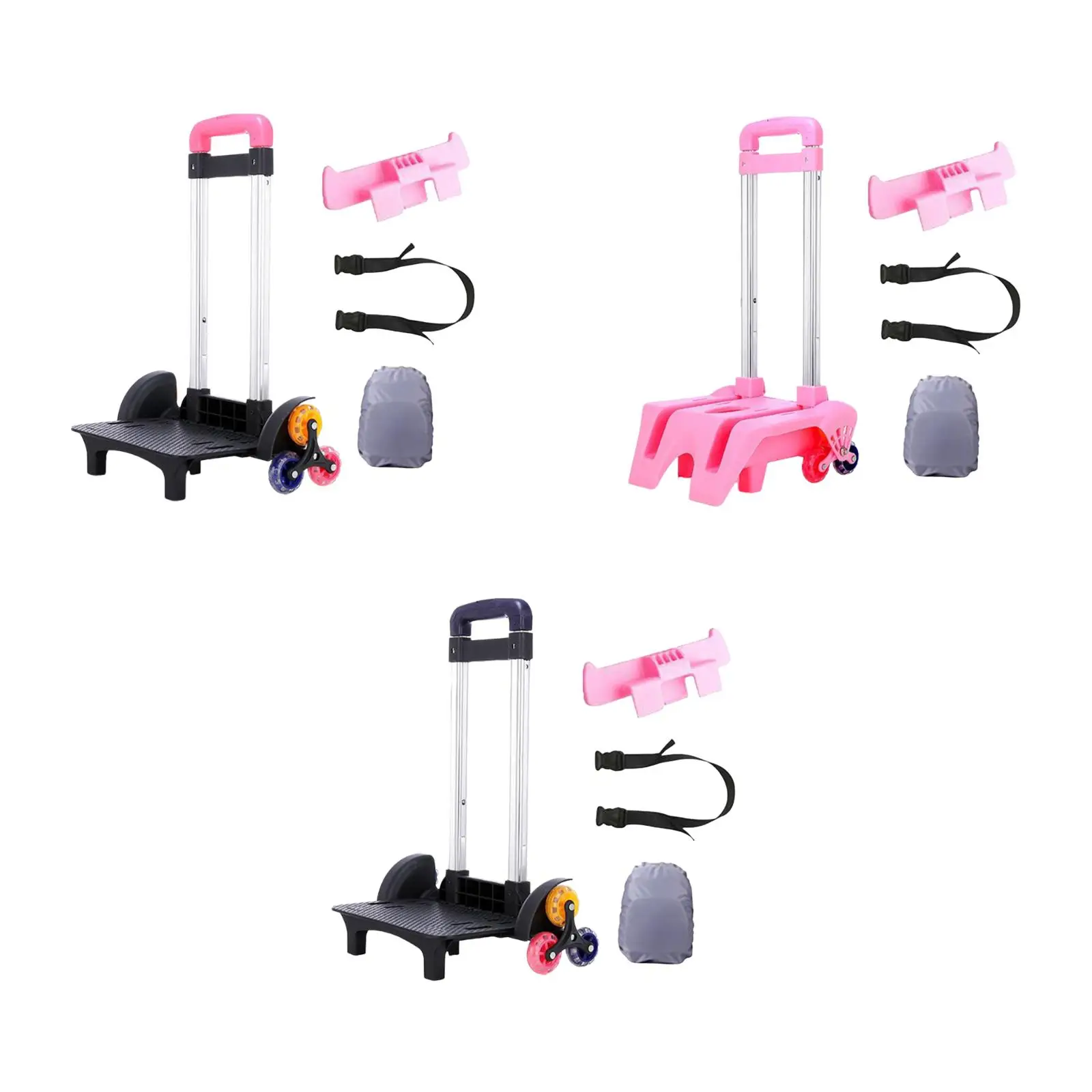 

Backpack Trolley Portable Wheeled Cart for Schoolbag Moving Books Backpack