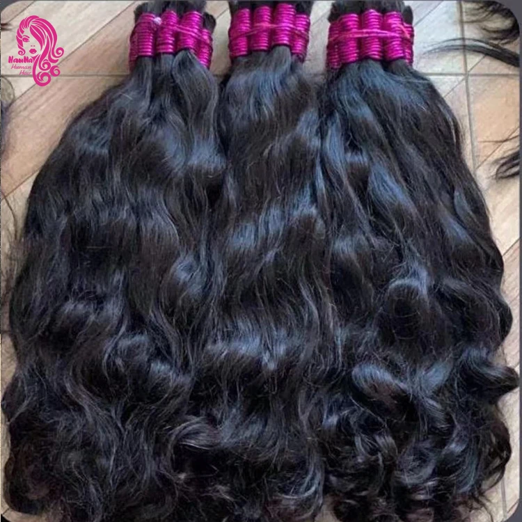 No Weft Natual Body Wave Ondulado Permanent Brown Hair Bulk 100% Human Hair Remy Hair Without Processed For Hair Extensions