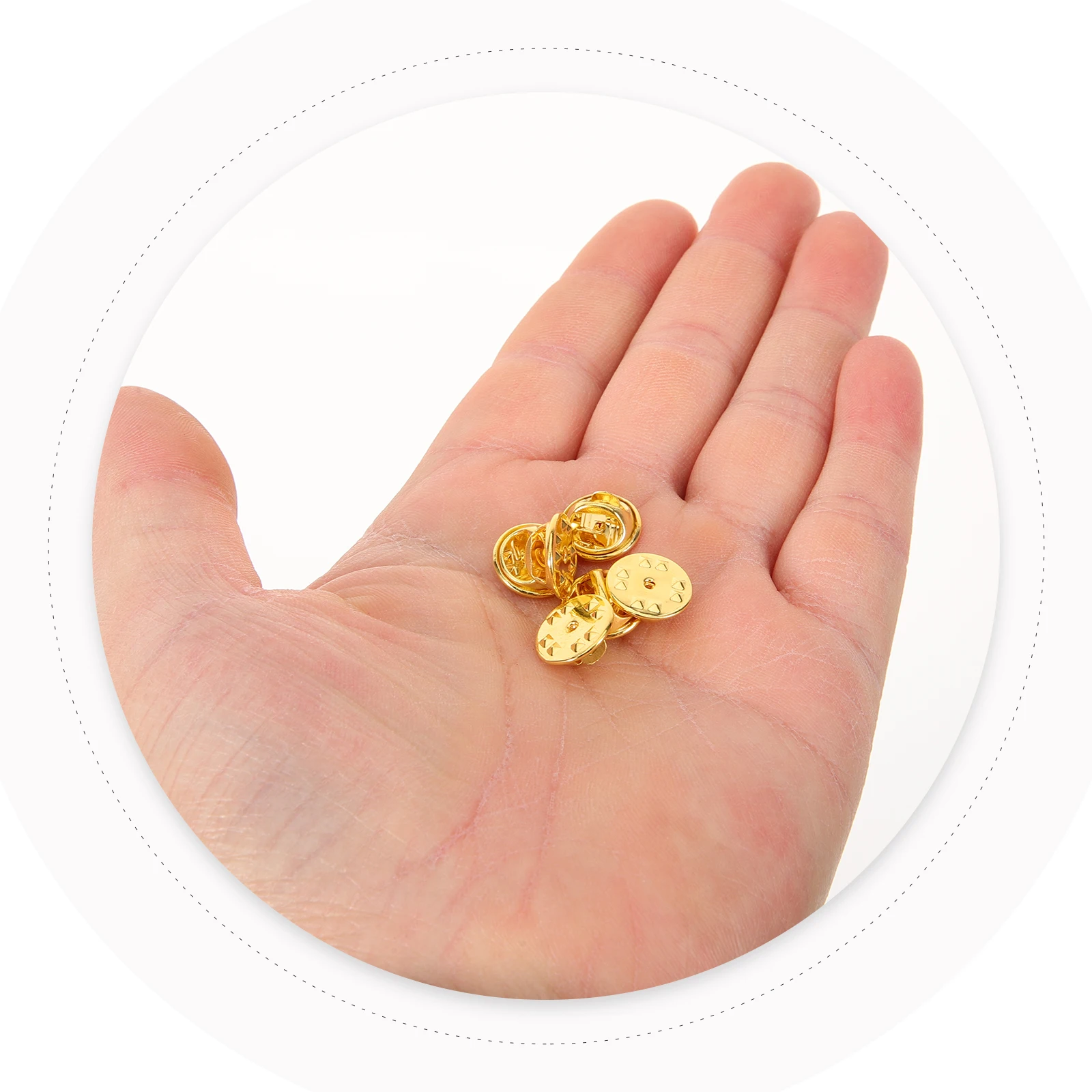 

50pcs Brooch Locking Backs Clasp Lapel Badges Accessories Replacement Needles Brass Butterfly Hat Decor