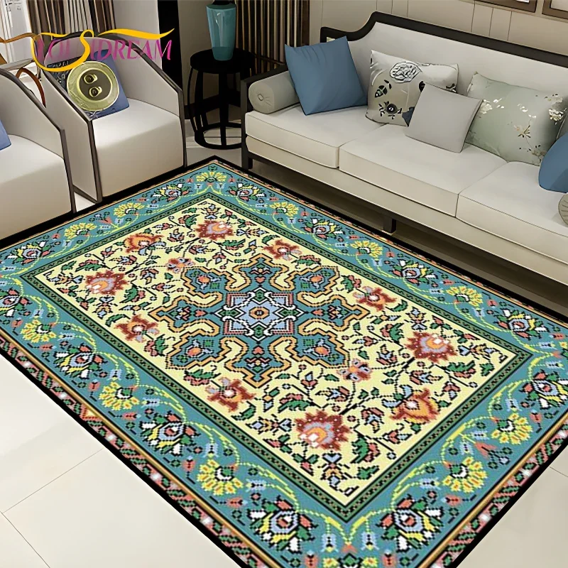 السجاد الفارسي خمر لغرفة المعيشة غرفة نوم بوهيميا التركية المغرب السجاد العرقي UnSlip ماندالا هندسية سجادة باب ملصق حصيرة #4