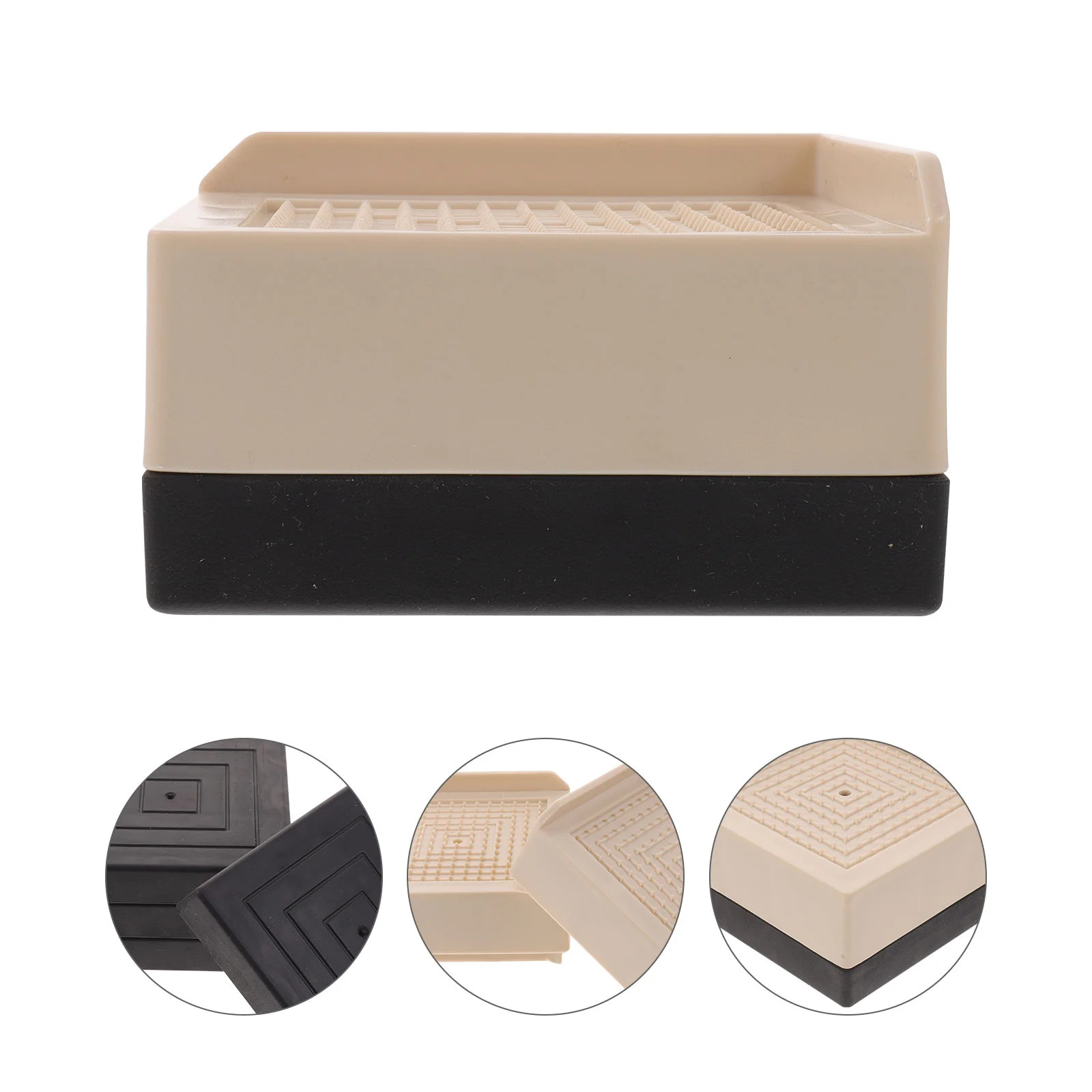 4 Pcs Bed Mat Furniture Risers Lifter Raising Blocks Bracket Desk Raisers Lifters Feet Pad Plastic Base