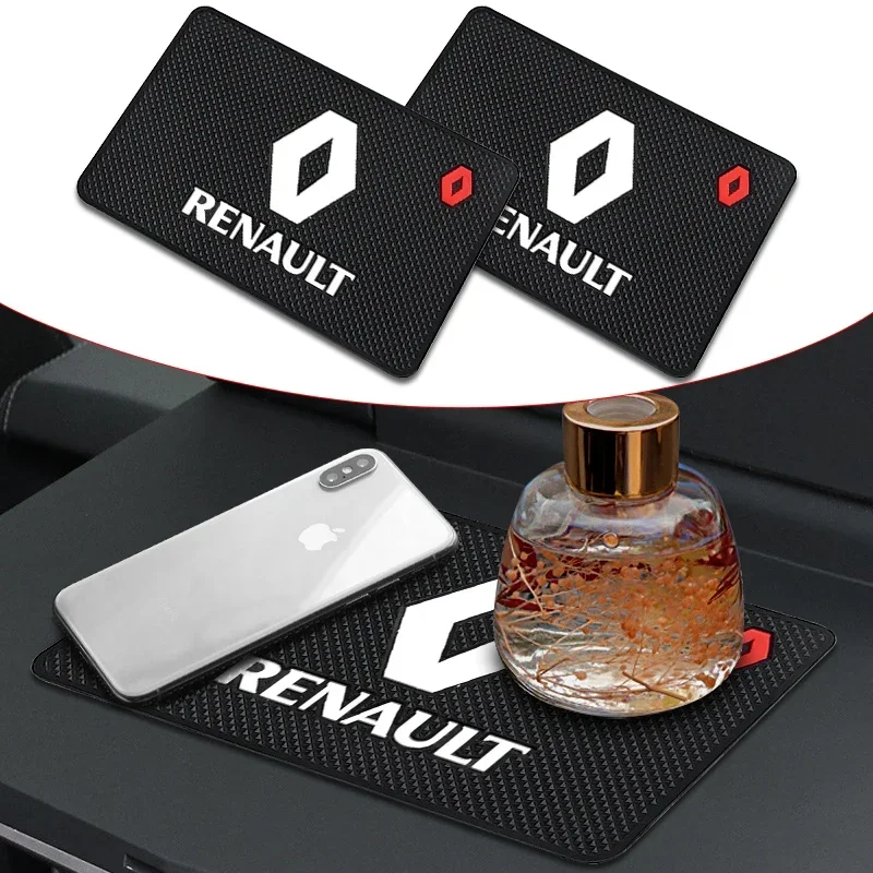 

Car Mobile Phone Mat Dashboard Mat Rubber Mat Non-Slip Pad For Renault Megane 2 3 4 Twingo Clio Talisman Captur Trafic Kwid RS