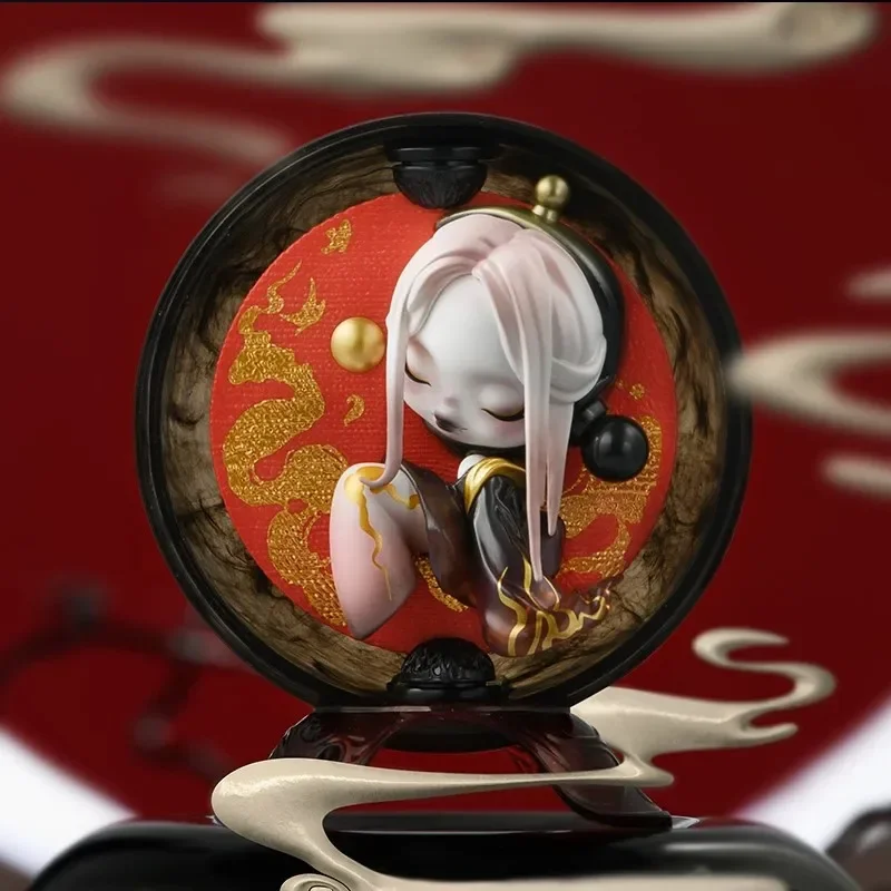 البوب مارت SKULLPANDA سلسلة ميراج صندوق أعمى صندوق غامض تخمين حقيبة اللعب دمية لطيف أنيمي الشكل سطح المكتب الحلي جمع