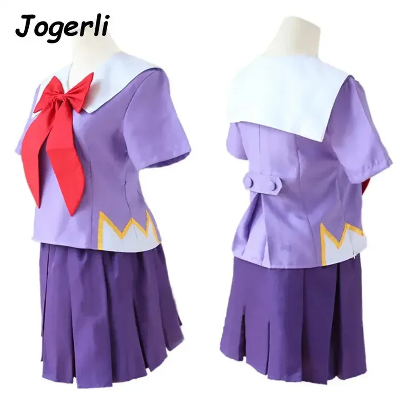 Jogerli Anime Future Diary Mirai Nikki Gasai Yuno disfraces Cosplay traje de marinero uniforme escolar falda peluca mujer disfraz de Halloween
