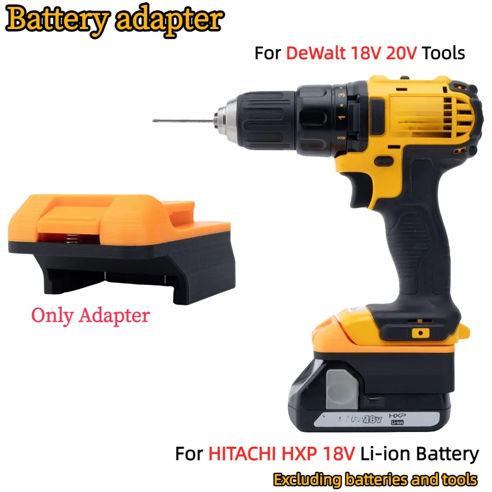 

Адаптер/преобразователь аккумулятора для литий-ионного аккумулятора HITACHI HXP 18 В в аксессуар для беспроводных электроинструментов DeWalt 18 В 20 В (только адаптер)