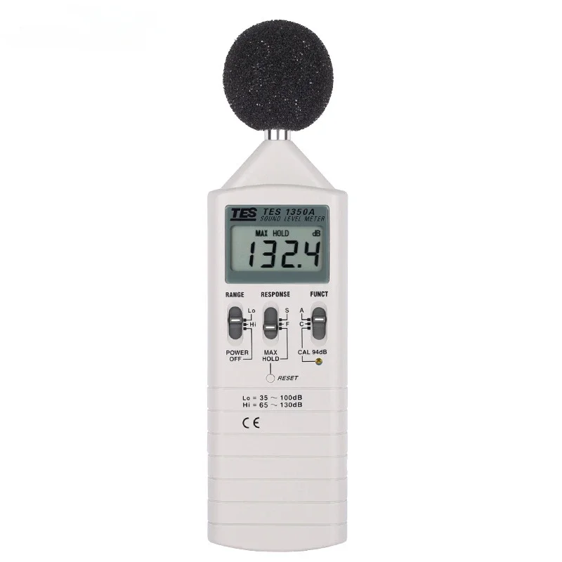 

TES-1350A Noise Meter Noise Tester Decibel Meter High Precision Sound Level Meter TES1350A 31.5Hz to 8KHz IEC 651 Type2