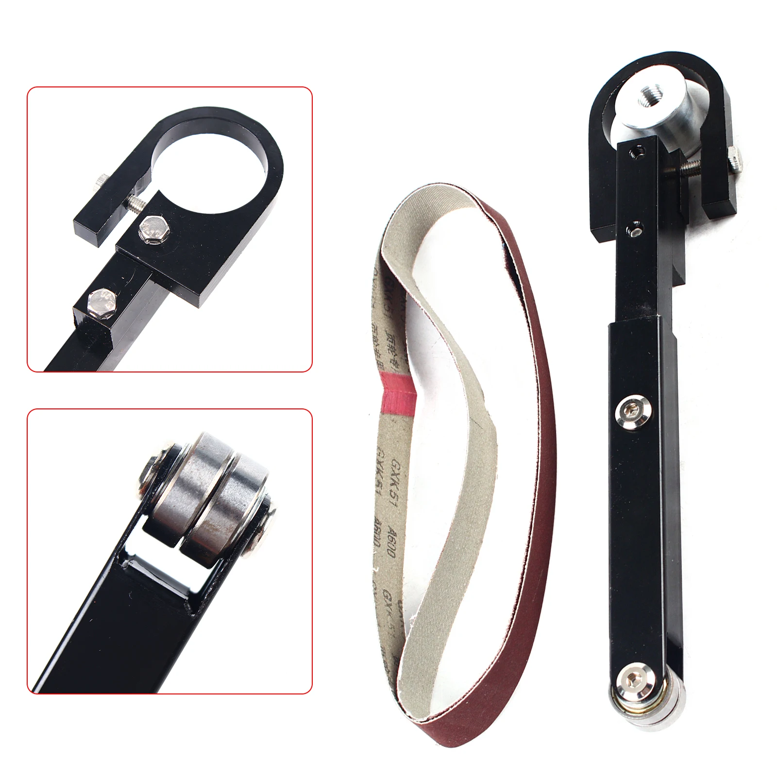 Ponceuse à courroie pour ponceuse d'angle, accessoire de ponçage en métal et bois, support de Machine + courroie