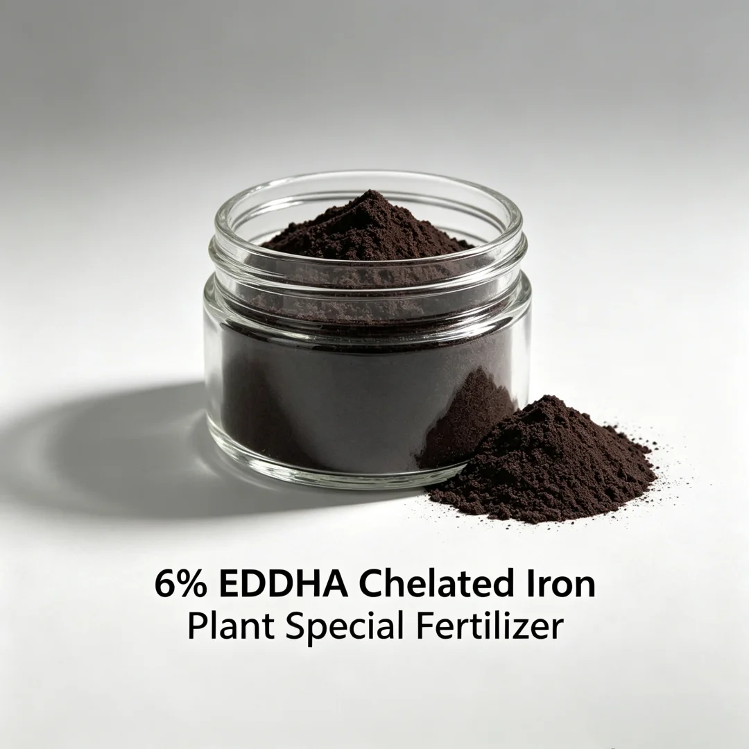 EDDHA-Fe 6% Chelated Iron Fertilizer for Plants, Fast Correcting Iron Deficiency Yellow Leaves, Water Soluble Micronutrient