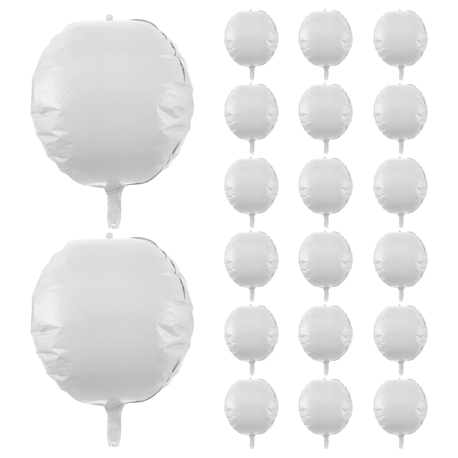 

20Pcs White Round Foil Balloons Large Aluminum Sphere Party Layout Balloons Wedding Birthday Graduation Party Decorations