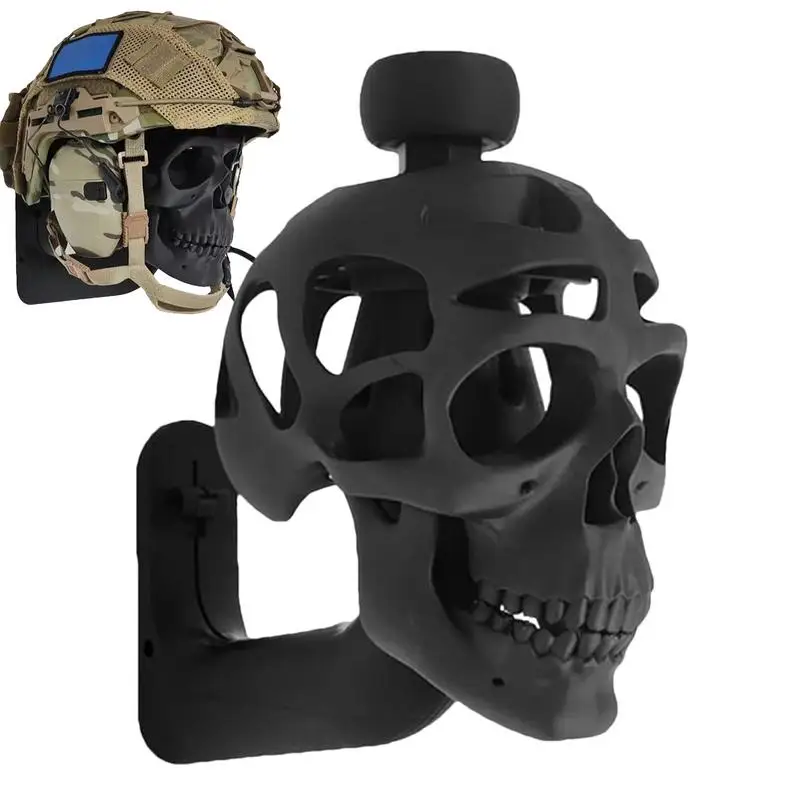 Hard Hat Rack Wall Mount 3D Skull Design Wall Rack for Hard Hat Decorative Elegant Wall Rack Multifunctional Hard Hat Holder