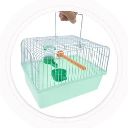 Portable Bird Cage Spacious Pet Habitat Waterer Food Box Travel Carrier Parrot Lovebird Finch Canary bird travel cage
