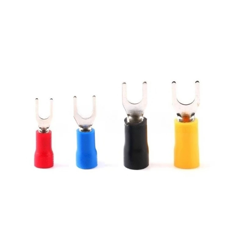 Garfo SV2-4, terminal prensado a frio tipo U inserção isolante tipo Y, mola grossa 0,5