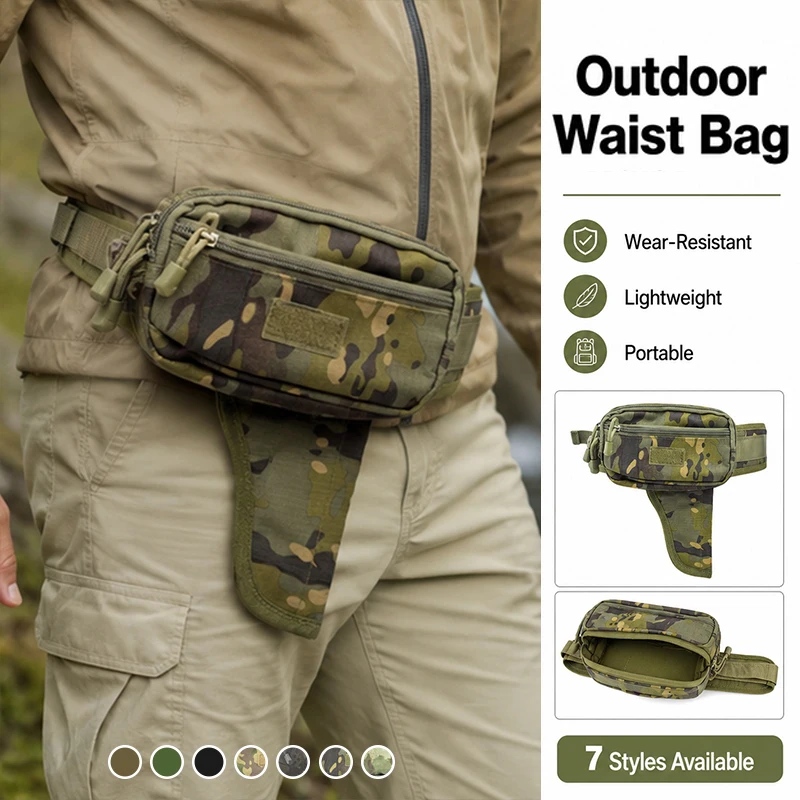 Outdoor Tactical Bag Oxford Cloth Waterproof Men Waist Bag Adjustable Tactical Belt Bag For Hunting Camping Running Riding