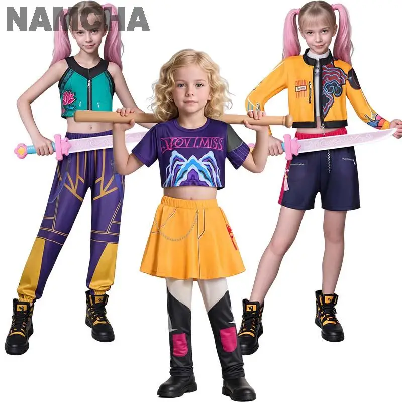 

Demon Hunters Cosplay Costumes for Zoey Mira Rumi Fantasy Roleplay Outfits Kpop Halloween Carnival Party Suits