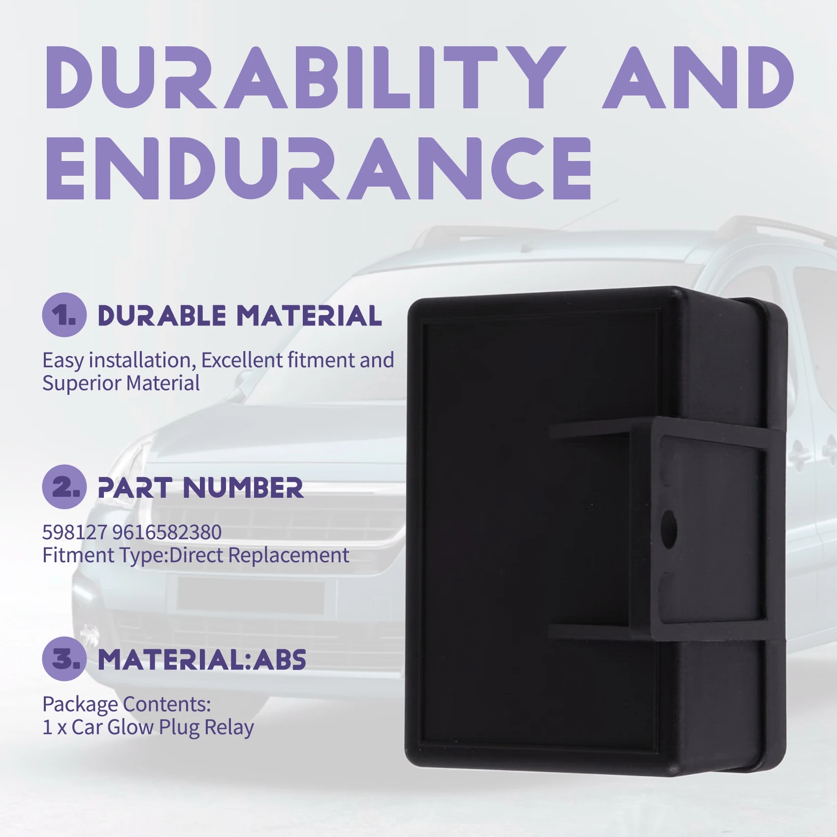 A25I-グロープラグリレー車部品パートナー用シトロエンジャンパー598127 9615938380