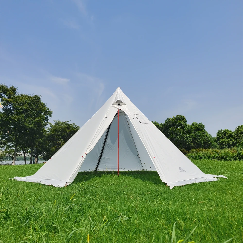 Tienda caliente Tipi para 4-6 personas con estufa, tienda tipi piramidal para acampar, mochilero, senderismo, tienda tipi con orificio para estufa