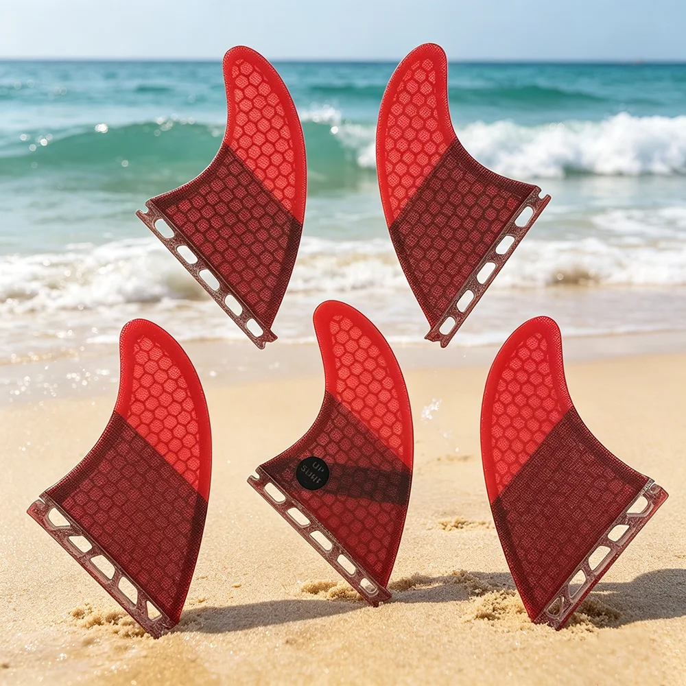 Surfboard Single Tabs Fin UK 2.1 Size Surfboard Fins Fiberglass Honeycomb Tri-Quad Fins Quilhas Good Quality