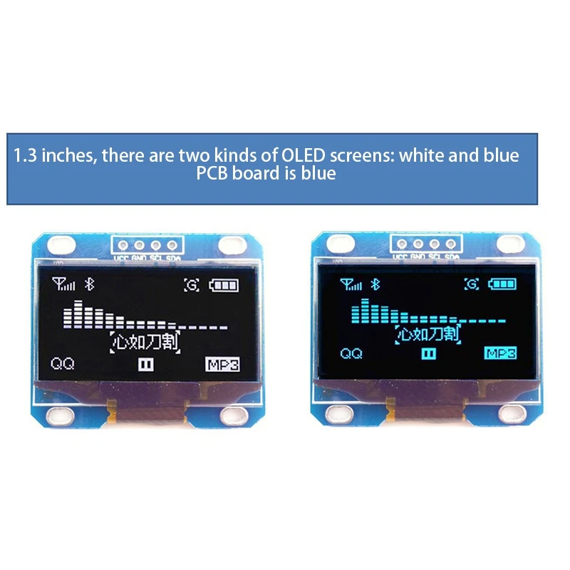 2Pcs 1.3 Inch IIC I2C Serial 128X64 SH1106 OLED LCD Display LCD Module For Arduino AVR PIC STM32